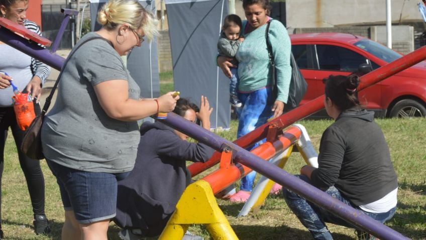 El Movimiento Evita realizó  mejoras en la Plaza 13 de Enero