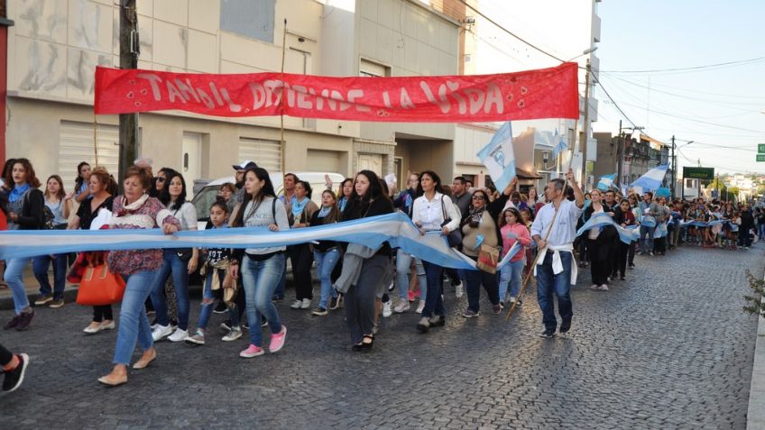 "Marchamos para decir una vez más Si a toda vida"