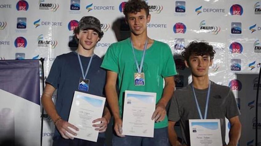 Bautista Gregorini fue segundo en Bloque en el Nacional de Escalada