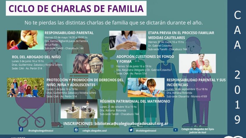 El 3 de mayo comenzará el Ciclo de Charlas de Familia