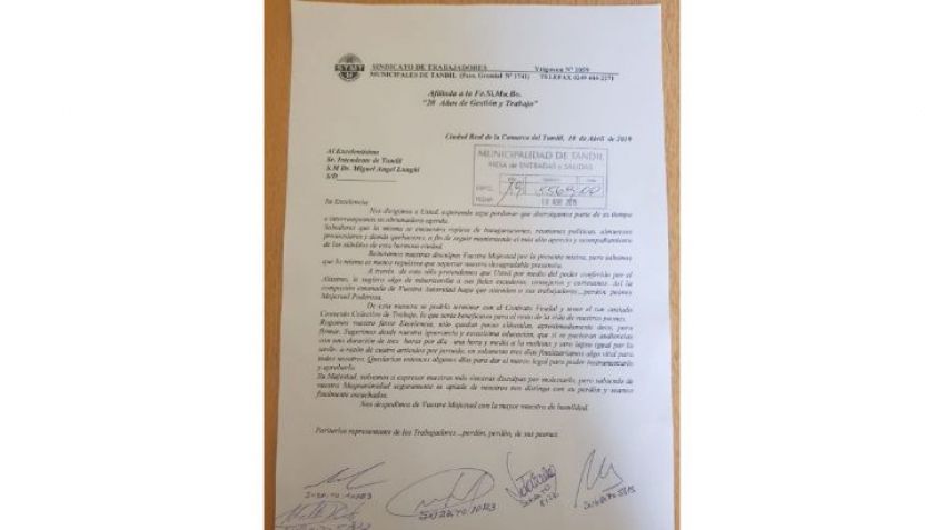 La insólita carta con que los municipales piden reunión por el CCT
