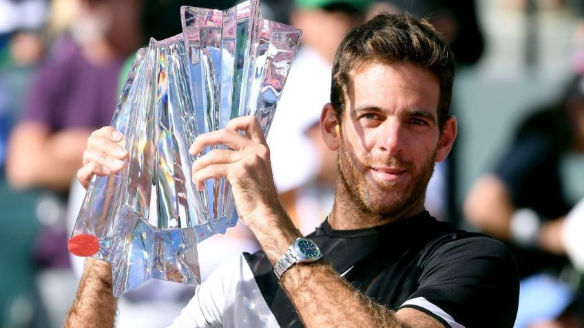 Del Potro entrena en polvo de ladrillo