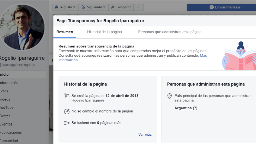 Siete personas trabajan en el perfil de Iparraguirre