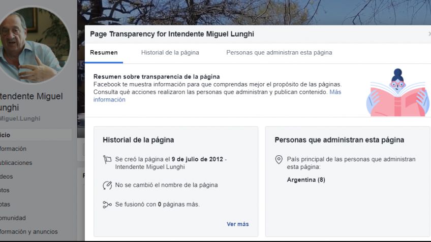 Ocho personas trabajan en el perfil del Intendente Lunghi