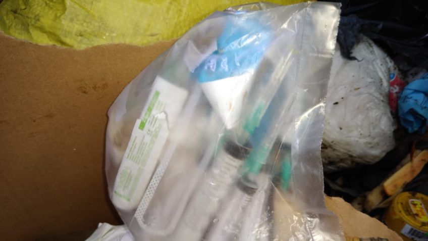 Otra vez: recolectores encuentran jeringas en canastos de basura