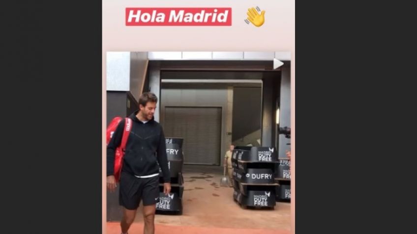 Del Potro llegó a Madrid con la ilusión de volver a las canchas
