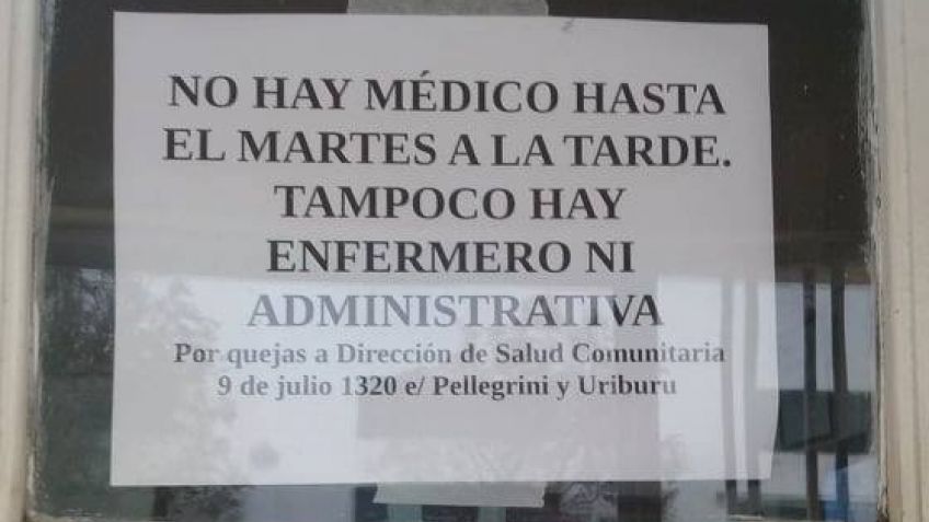 Quejas por falta de personal en centro de salud barrial