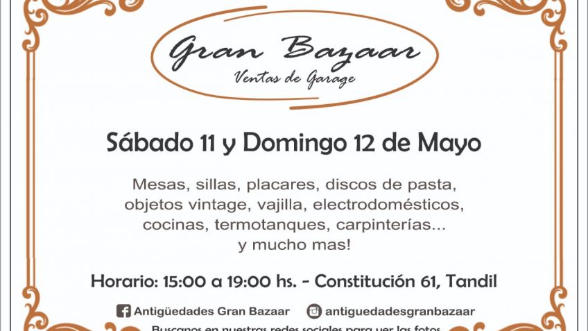 Nueva venta de garaje de Gran Bazaar