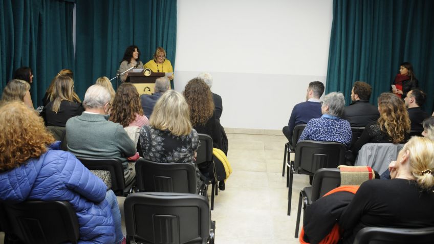 Lunghi participó del acto de inauguración del SUM de la Sala Abierta de Lectura