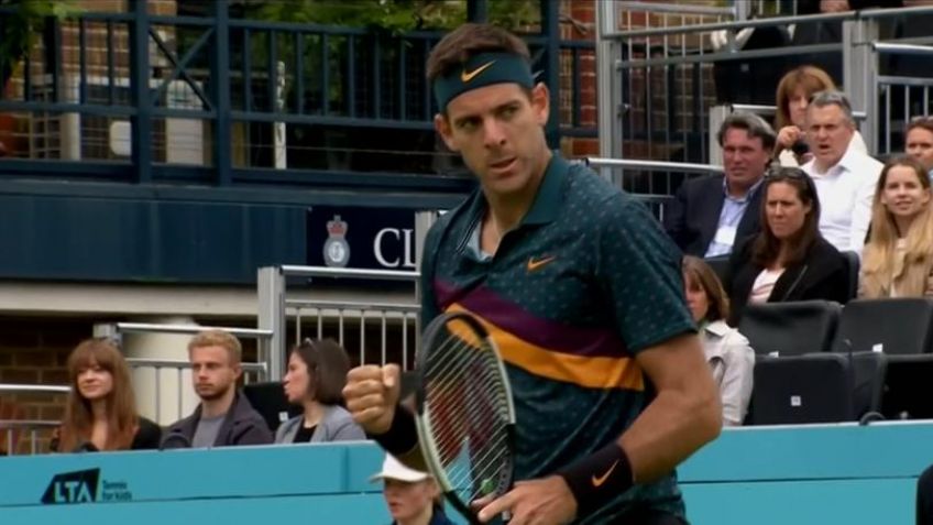Del Potro debutó con una buena victoria en Queen's