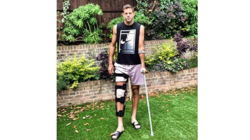 Del Potro se volvió a quebrar la rodilla y deberá ser operado