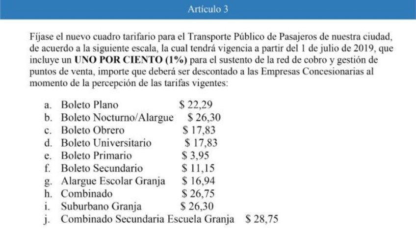 Ya rige el aumento del boleto de colectivo