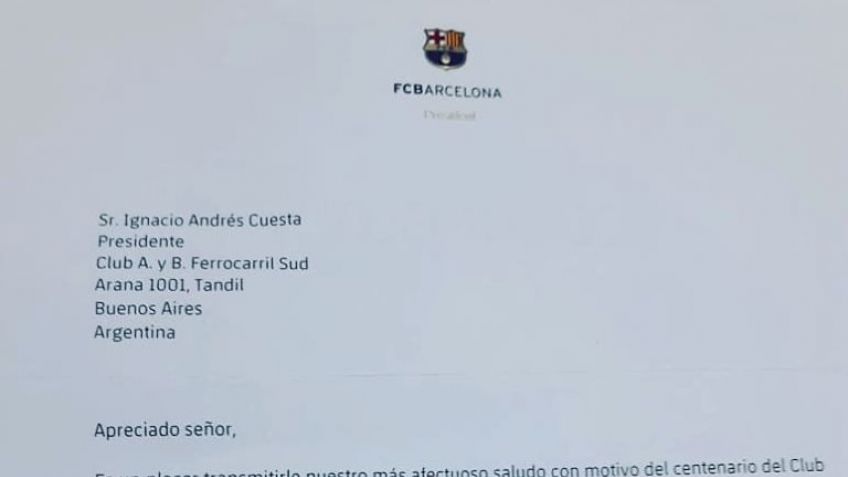 Al Club Ferro lo saludó el Barcelona