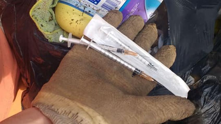 Recolectores volvieron a encontrar jeringas en bolsa de residuos