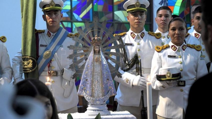 Después de 37 años, volvió al país la Virgen de Luján que estuvo en Malvinas