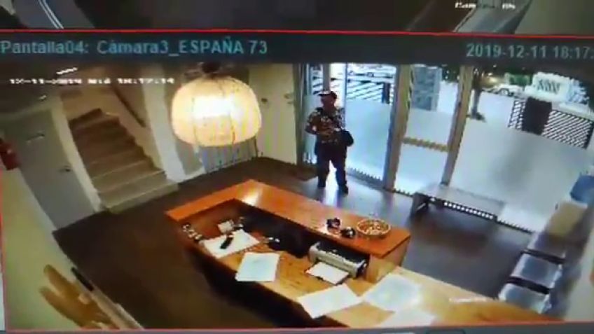 Robó y quedó grabado en las cámaras de seguridad