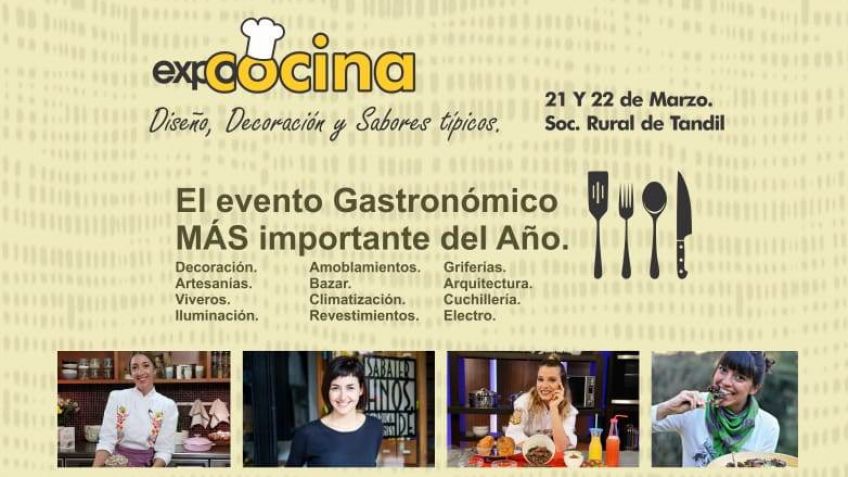 En marzo, Expococina llega a la Sociedad Rural