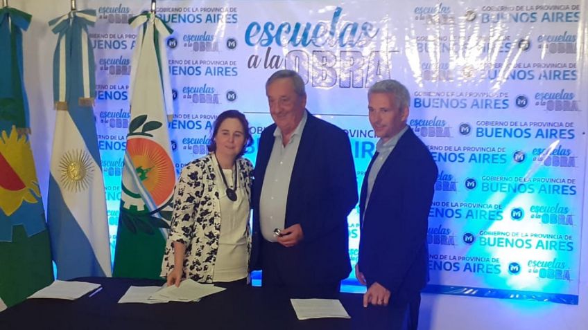 Lunghi participó del lanzamiento de "Escuelas a la obra"