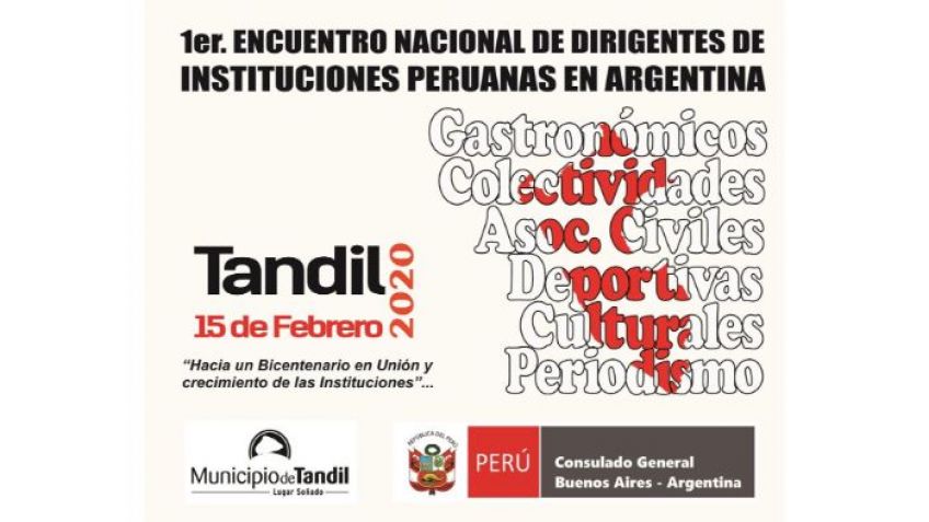 Se llevará adelante el Encuentro Nacional de Dirigentes Peruanos en Argentina