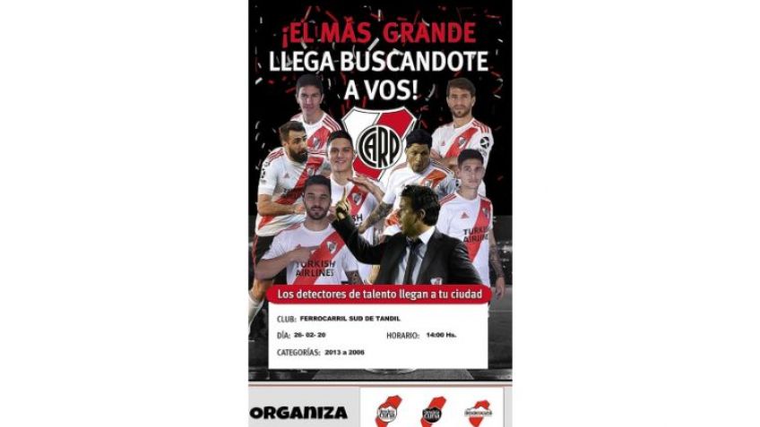 River Plate probará jugadores en Tandil 