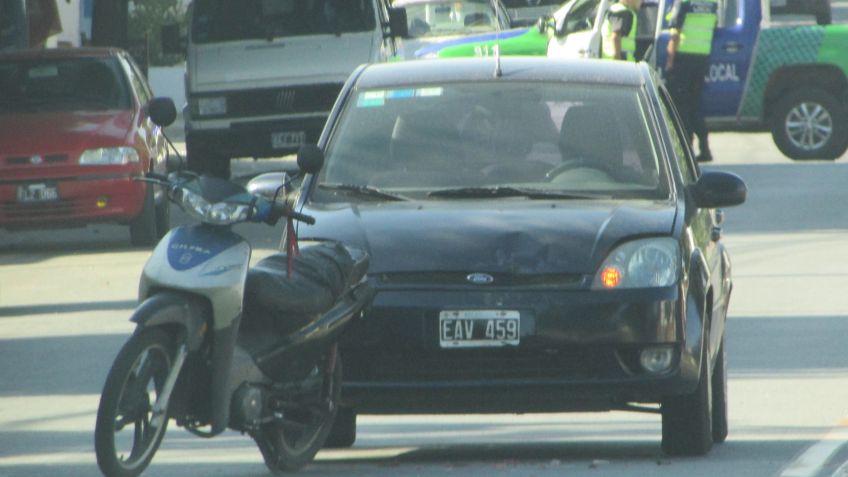 Una motociclista herida en choque por alcance