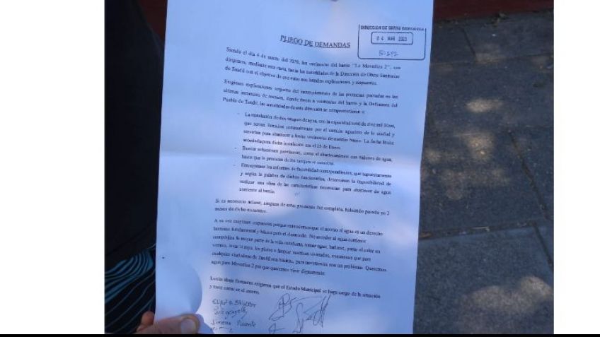 "Que un barrio no tenga agua ni para consumir es indigno"