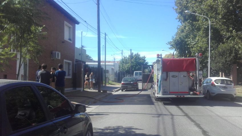 Incendio en departamento de calle Colombia