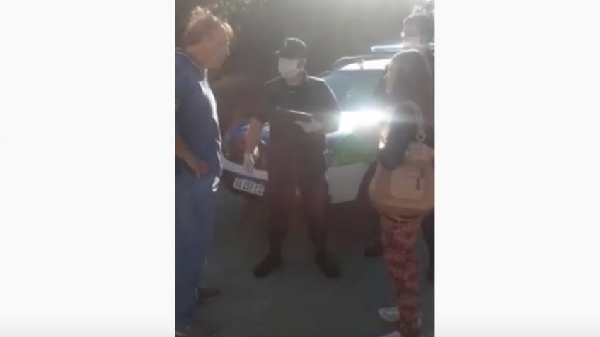 Video: el momento en que infraccionaban al empresario en el Country