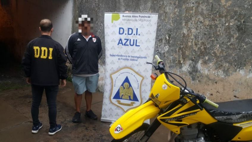 Recuperan en Azul una moto robada en Tandil hace tres años
