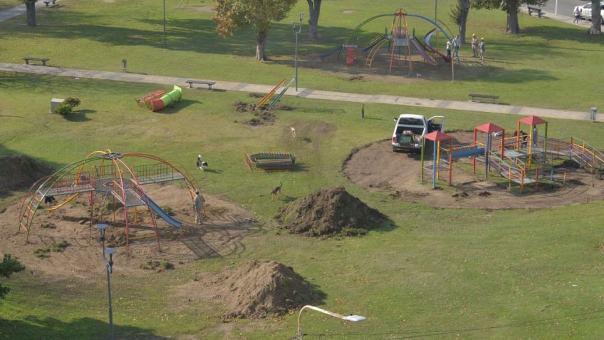 Comenzaron con la remodelación de la Plaza de los Troncos