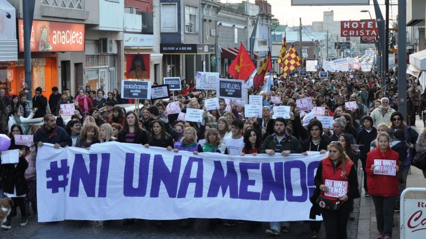 La primera marcha #NiUnaMenos en Tandil (2015)