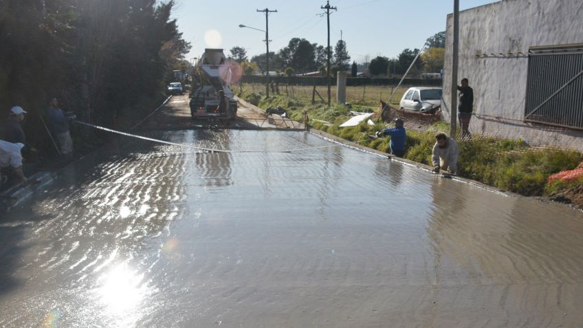 Colocaron el hormigón y avanzan las obras en Pedersen