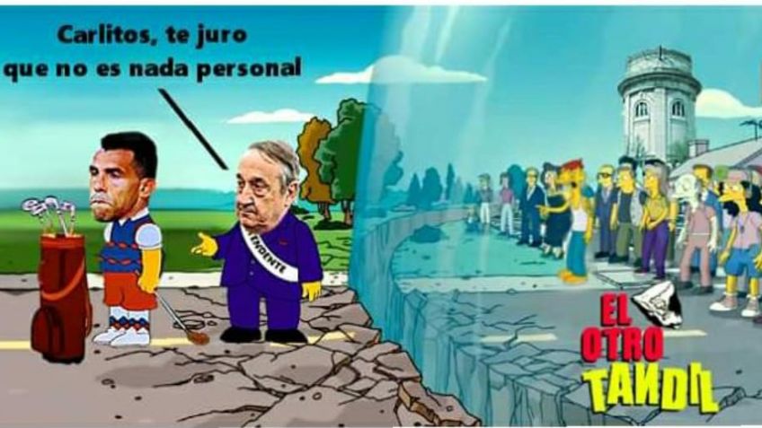 El no a Carlos Tevez. en un ingenioso meme 