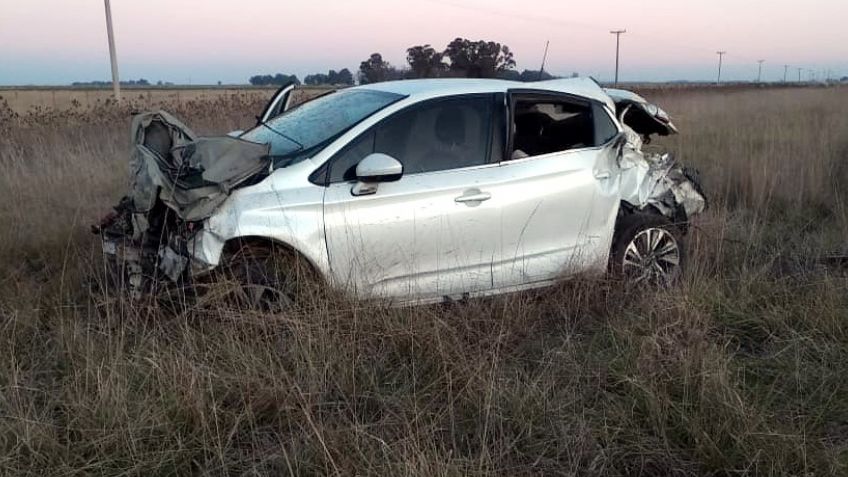 Trasladaron a Tandil a matrimonio herido tras vuelco en Ruta 30