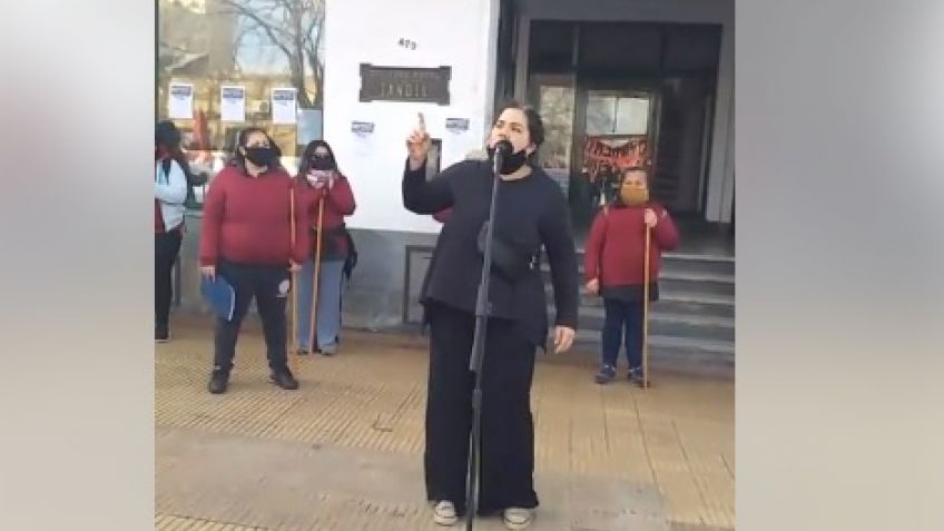 Contra "la oligarquía", la agrupación de Altamirano marchó hasta la Sociedad Rural