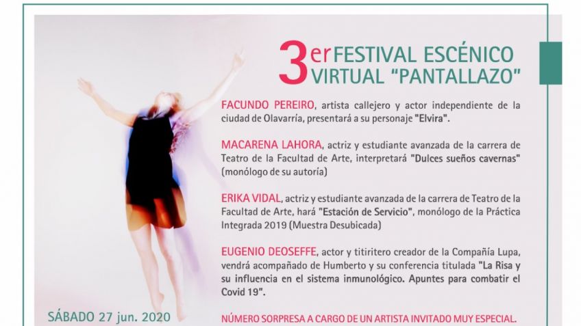 "Pantallazo 3": tercer festival escénico virtual