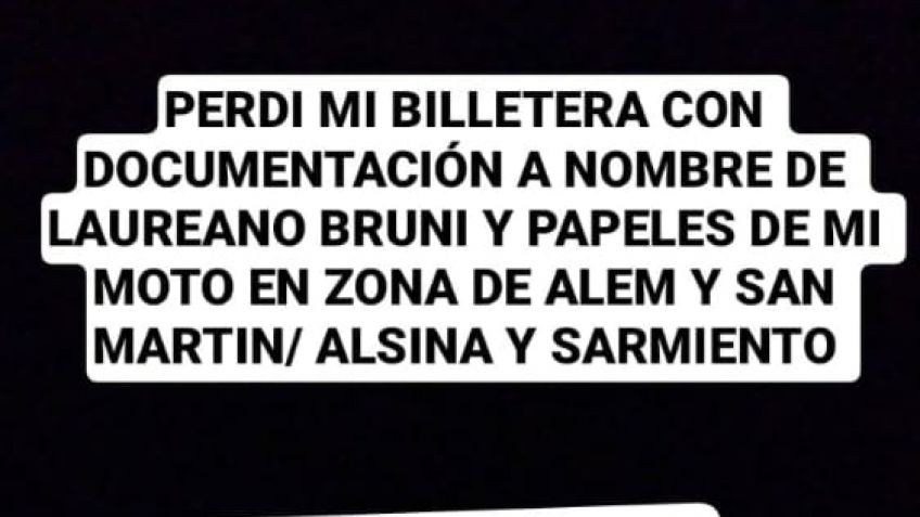 Se extravió billetera con documentación 