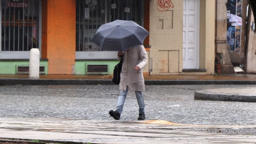 Miércoles con lluvias fuertes y vientos con ráfagas