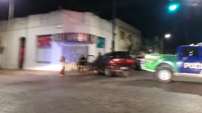 Choque entre dos camionetas en pleno centro