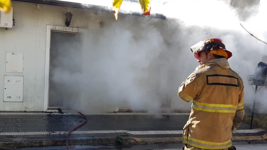El incendio en un garaje dañó paredes de un departamento