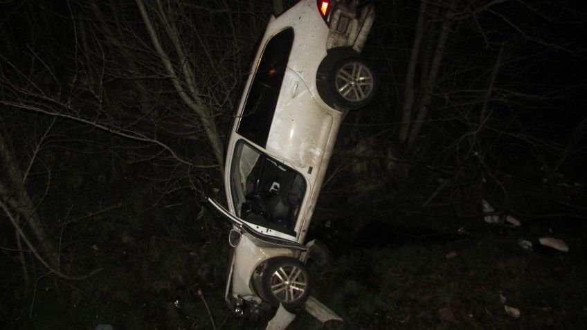Un auto se despistó y cayó a una zanja