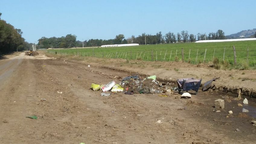 A horas de haber limpiado el Municipio, volvieron a arrojar basura en Circunvalación 