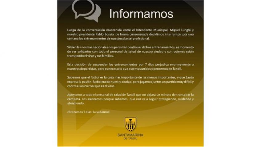 Santamarina se autoimpuso el "semáforo rojo" y para los entrenamientos