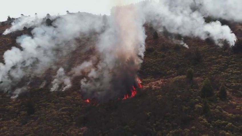 Impactantes imágenes de un incendio en las sierras