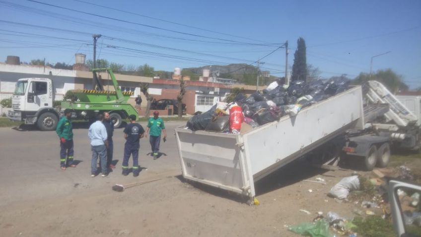 La empresa Transportes Malvinas trabajando en Tandil