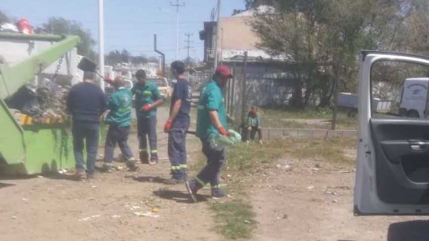 La empresa Transportes Malvinas trabajando en Tandil