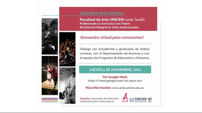 Segunda jornada virtual de promoción de carreras de la Facultad de Arte