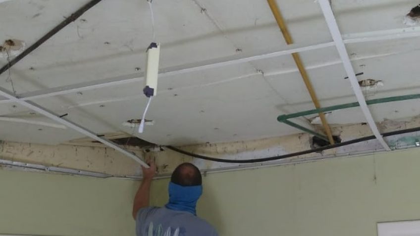 Avanzan los trabajos de remodelación del Centro de Salud de Gardey