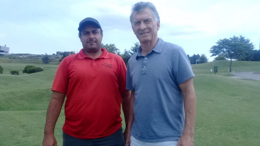 Mariano Parasuco junto al ex presidente Mauricio Macri.