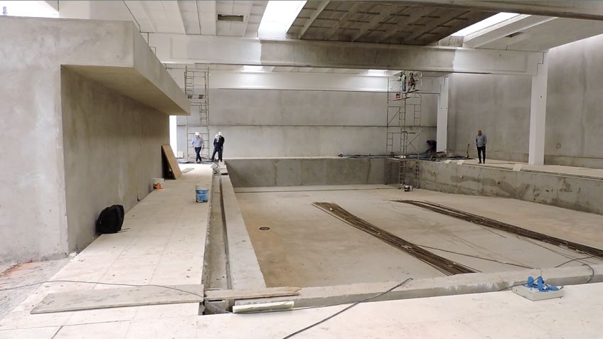 La obra de las piletas del CEF 42 está en su etapa final
